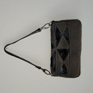 LAURA DI MAGGIO by GIANNI NOTARO Made in ITALY Suede Leather Shoulder Bag Purse